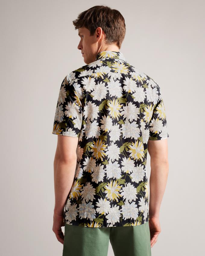 Chemises Ted Baker Short Sleeve Floral Multicolore Homme | YEX-64361737